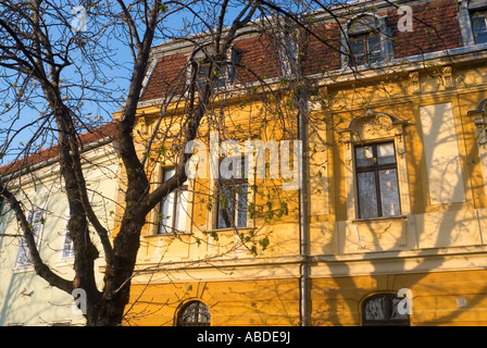 Gli edifici di vecchia costruzione Toth Arpad Setany Quartiere del Castello di Budapest Ungheria Foto Stock