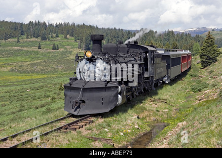 La Cumbres un Toltec Scenic Railroad che opera nel New Mexico e del Colorado Foto Stock