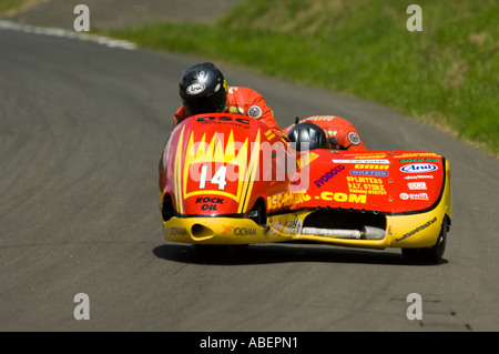 Sidecar Racing Olivers Mount Scarborough North Yorkshire, Regno Unito Foto Stock