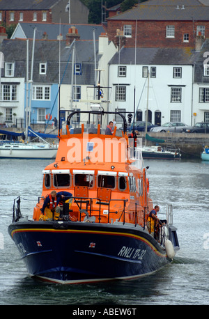 Weymouth scialuppa di salvataggio nel porto di Weymouth Dorset, Gran Bretagna, Regno Unito Foto Stock