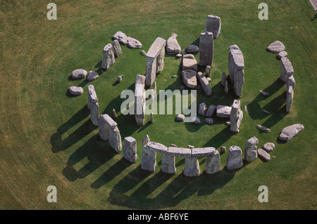 Vista aerea di Stonehenge WILTSHIRE REGNO UNITO Foto Stock