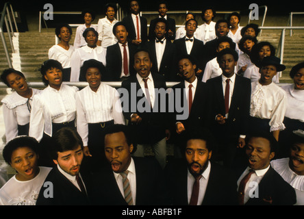 London Community Gospel Coro Black British People Londra Inghilterra anni '90 HOMER SYKES Foto Stock