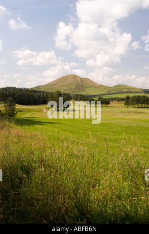 La pent terra sulle colline vicino a West Linton nei confini o la Scozia Foto Stock