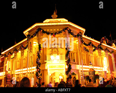 Florida Walt Disney World Natale Main Street USA il Magic Kingdom Foto Stock