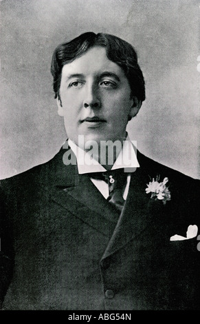 Oscar Fingal o'Flahertie Wills Wilde, 1854 -1900. Romanziere irlandese, drammaturgo, freemason e wit. Foto Stock