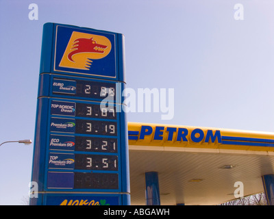 Stazione di gas della società Petrom in Suceava, Romania Foto Stock
