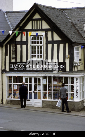 Book shop in Hay-on-Wye, Powys, Wales, Regno Unito Foto Stock