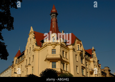 Edificio in stile liberty in Albert Street, Riga, Lettonia, Europa Foto Stock