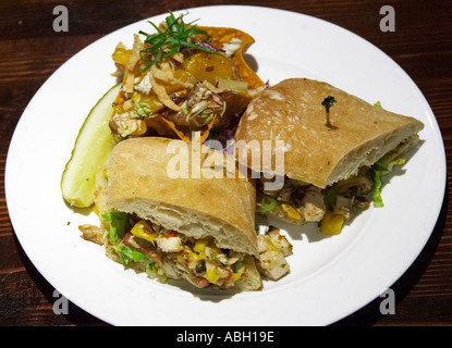 Insalata di pollo sandwich Foto Stock
