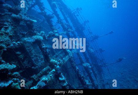 Sovrastruttura dell'Umbria relitto Port Sudan Wingate Reef Mar Rosso Sudanese Oceano Indiano 10 070 tonnellate autoaffondato 12 06 1940 Foto Stock
