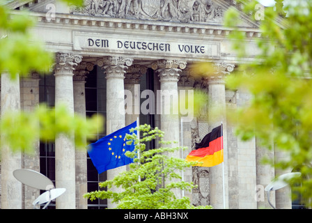 Berlino Bundestag Reichstagsgebaeude Germania Europa Foto Stock