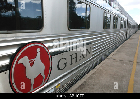 Carrello del treno Ghan in Australia Foto Stock