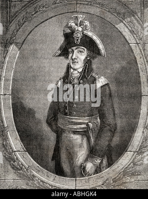 Francois Henriot, 1761 - 1794. Leader giacobino francese e oratore di strada della Rivoluzione Foto Stock