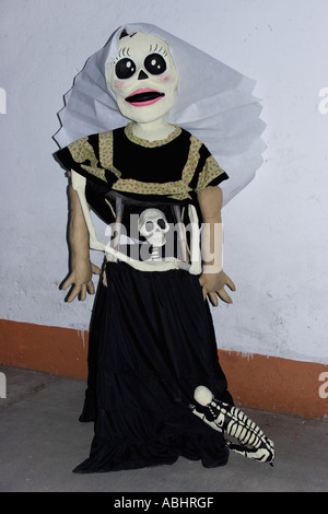 Lo scheletro di Katrina ha reso celebre da artisti José Guadalupe Posada Giorno dei Morti Festival Città di Oaxaca Messico Foto Stock