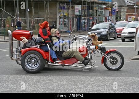 Biker in motocicletta Action Group MAG Scozia sul Glasgow Egg Run, 2006. Foto Stock