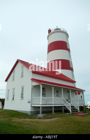 Pointe-des-Monts faro lungo il San Lorenzo Foto Stock