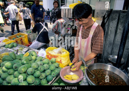 Pressione di stallo di cibo in strada, Bangkok, Thailandia Foto Stock