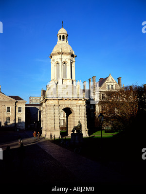 Il Trinity College di Dublino, Campaine, TCD, Università, Lanyon, College Green, Irlanda Foto Stock