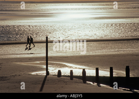 Spiaggia e si affaccia sul porto di Chichester, West Wittering, West Sussex, Regno Unito Foto Stock