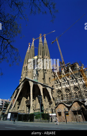 Barcellona, Sagrada Familia chiesa in costruzione. Data di scatto aprile 2004 Foto Stock