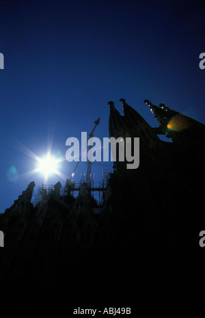 Barcellona, Sagrada Familia chiesa in costruzione. Data di scatto aprile 2004 Foto Stock