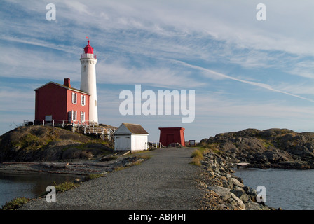 Fisgard Light house off Victoria, Isola di Vancouver Foto Stock