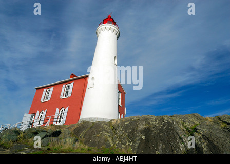 Fisgard Light house off Victoria, Isola di Vancouver Foto Stock