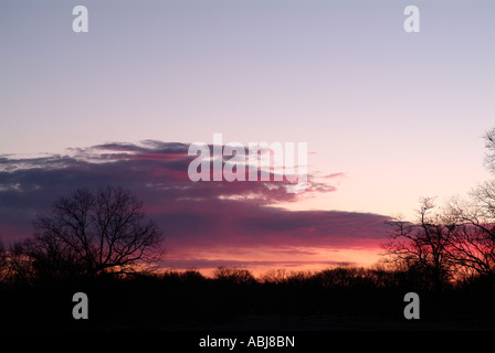 Alba sul lago Texoma in Texas Foto Stock