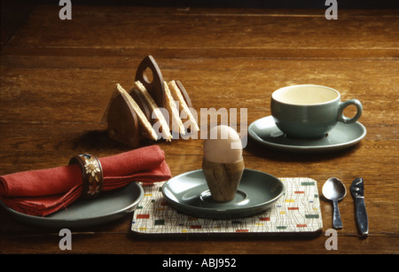 Uovo sodo per la prima colazione Foto Stock