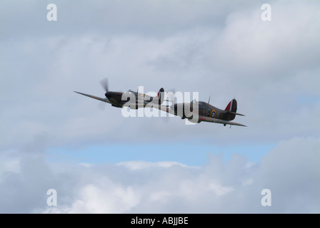 Spitfire ed Hurricane in formazione Foto Stock