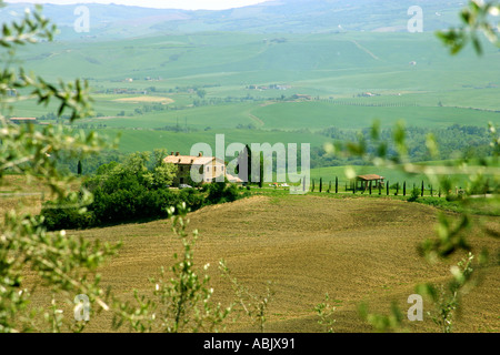 Tuscan farm houses Tuscany Italy Foto Stock