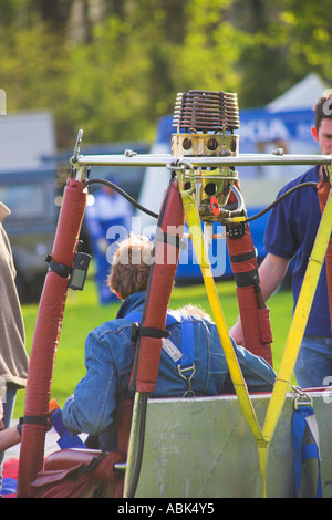 Bruciatore culla per mongolfiera Foto Stock