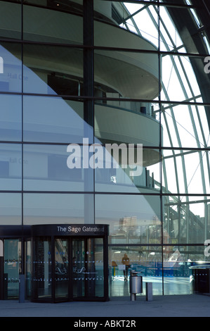 Vista posteriore della conferenza di salvia e il Music Center building in Gateshead Tyne and Wear, Gran Bretagna mostra interni e extern Foto Stock