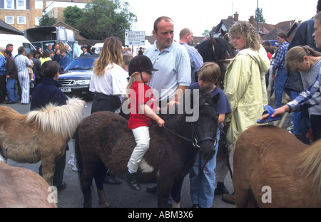 La tradizionale Fiera Cavalli by Royal Charter annualmente a partire dal 1200 ad nella Wickham,Hampshire, Regno Unito Foto Stock