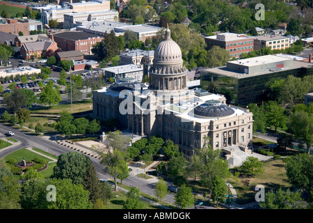 Vista aerea dell'Idaho State Capitol Building a Boise Idaho Foto Stock