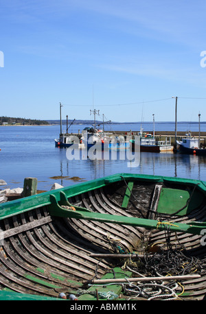 Villaggio di Pescatori e porta il punto di Fox, St. Margarets Bay, Canada, Nova Scotia, Nord America. Foto di Willy Matheisl Foto Stock