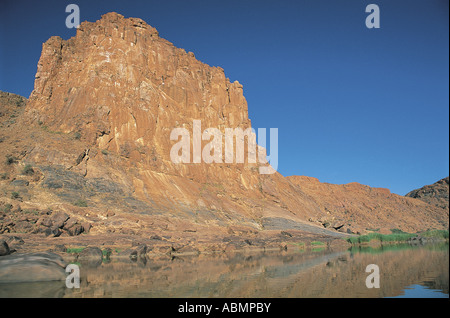 Orange River Gorge di seguito angolo eco Augrabies Falls National Park Capo Nord Sud Africa Foto Stock