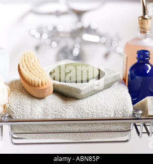 Spazzola per unghie e pietra pomice Foto Stock