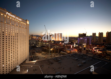 Las Vegas al tramonto, Nevada, STATI UNITI D'AMERICA Foto Stock