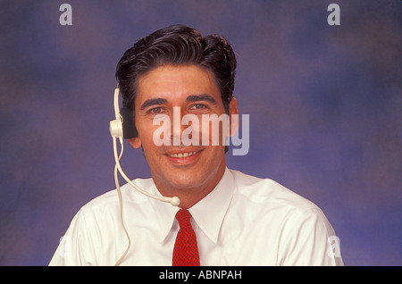 Latin operatore telefonico, maschio Foto Stock