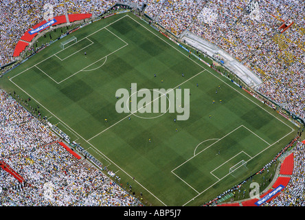 Vista aerea del Rosebowl, Pasadena, California, durante i Campionati del Mondo di calcio finale tra Italia e Brasile 1994 Foto Stock