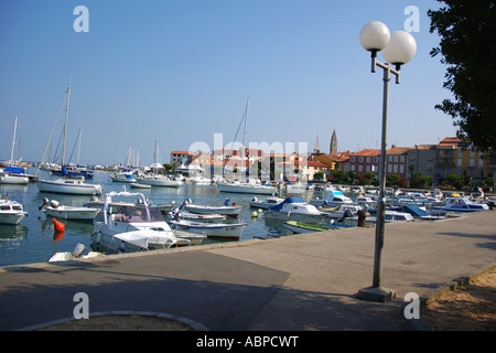 Vista Izola Primorska Istria Slovenia ex ex Iugoslavia Isola d'Istria Istria Istria slovena Est Europa orientale Foto Stock