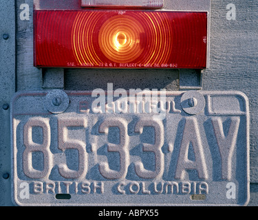 CA - British Columbia: la targa del veicolo Foto Stock