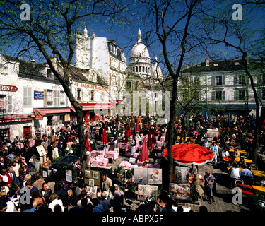 FR - PARIS: Place du Tertre Foto Stock