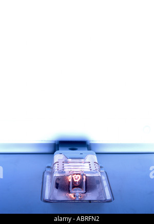 Un Capovolto vista di una lampada frigo Foto Stock
