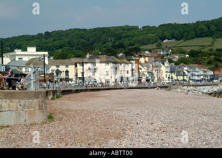 La Esplanade e la città di Sidmouth Devon England Regno Unito Regno Unito Foto Stock