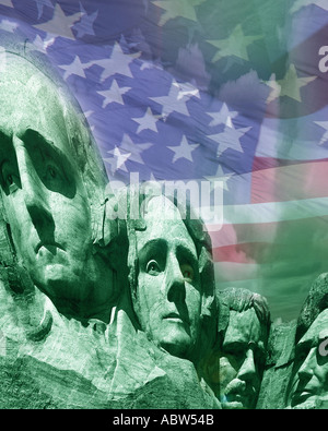 Stati Uniti d'America - AMERICANA: Mount Rushmore Foto Stock
