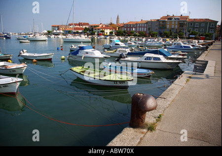 Vista Izola Primorska Istria Slovenia ex ex Iugoslavia Isola d'Istria Istria Istria slovena Est Europa orientale Foto Stock