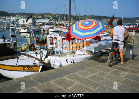 Vista Izola Primorska Istria Slovenia ex ex Iugoslavia Isola d'Istria Istria Istria slovena Est Europa orientale Foto Stock