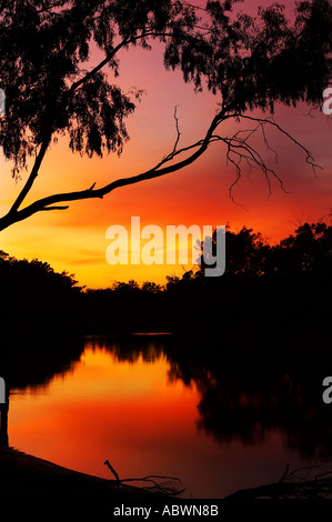 Sunrise Fiume Murray Moama New South Wales Victoria Australia Foto Stock